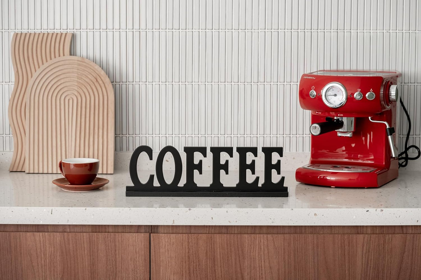 coffee sign, freestanding wood block letters, coffee bar decor, rustic coffee station, farmhouse coffee accessories, kitchen coffee decor, distressed wood sign, coffee station decoration, MDF wood coffee sign, coffee bar accessories