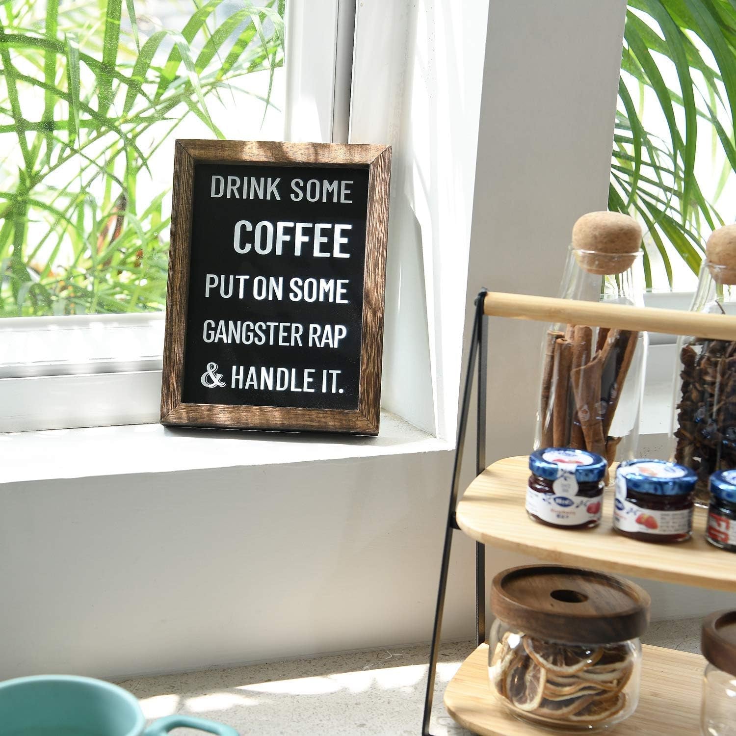 farmhouse coffee table sign, 2-sided wooden coffee decor, rustic coffee sign, coffee bar decor, kitchen coffee sign, coffee nook decor, office coffee decor, funny coffee sign, coffee table decoration, wooden coffee sign