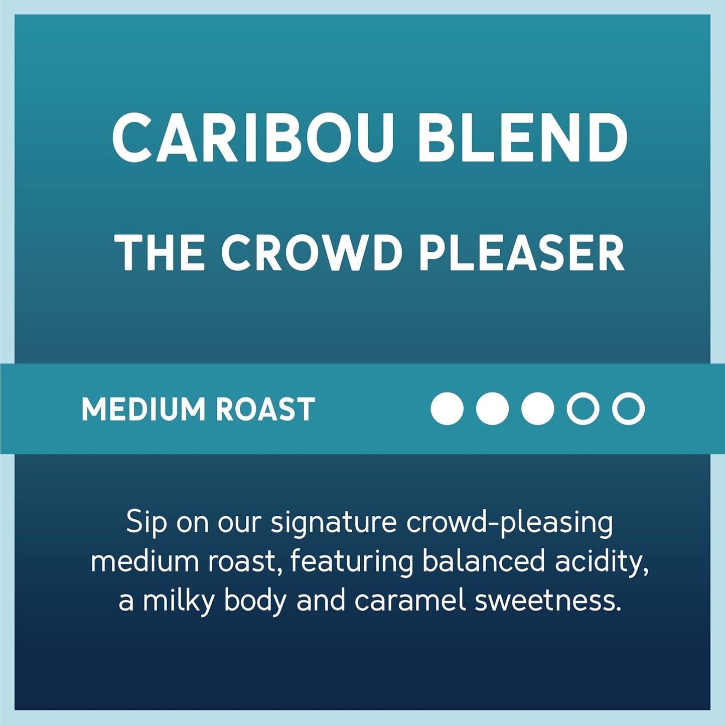 Medium Roast Ground Coffee - Caribou Blend, 20 Ounce Bag, Sweet and Spicy Notes, 100% Arabica, Rainforest Alliance Certified.