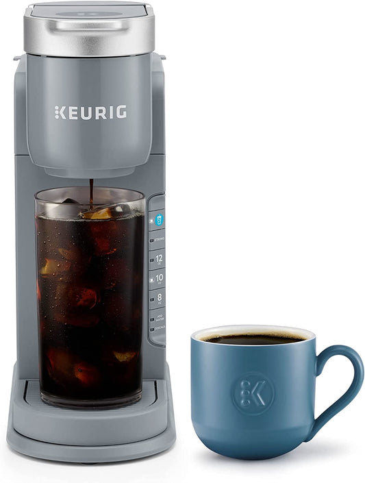 K-Iced Single Serve Coffee Maker, Brews Hot and Cold Coffee, Gray Coffee Maker, Keurig Iced Coffee Maker