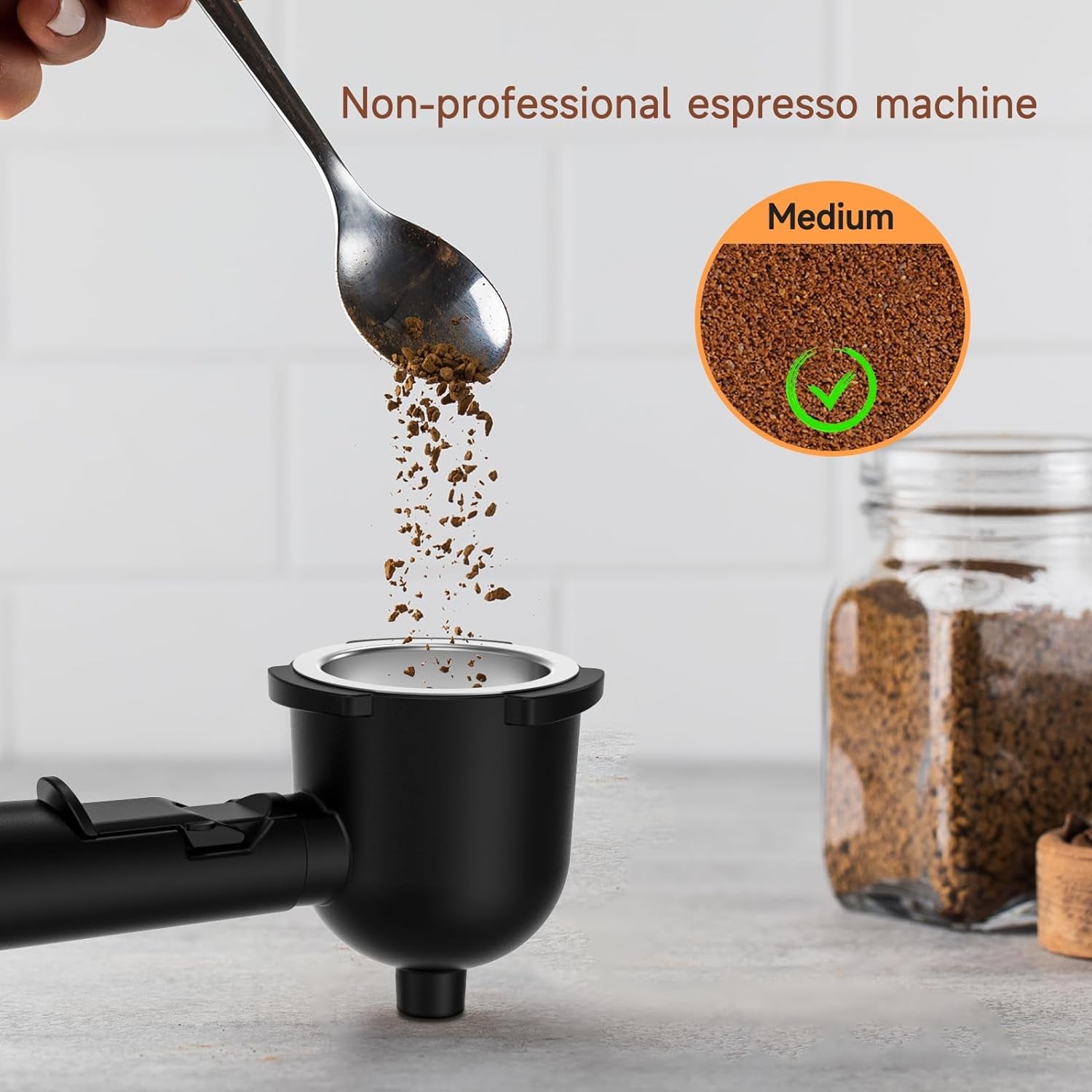 Espresso Coffee Machine, Cappuccino Latte Maker, 3.5 Bar Espresso Machine, 1-4 Cup Coffee Maker, Steam Milk Frother, Black Coffee Machine