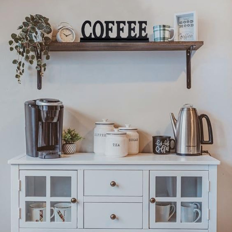 coffee sign, freestanding wood block letters, coffee bar decor, rustic coffee station, farmhouse coffee accessories, kitchen coffee decor, distressed wood sign, coffee station decoration, MDF wood coffee sign, coffee bar accessories