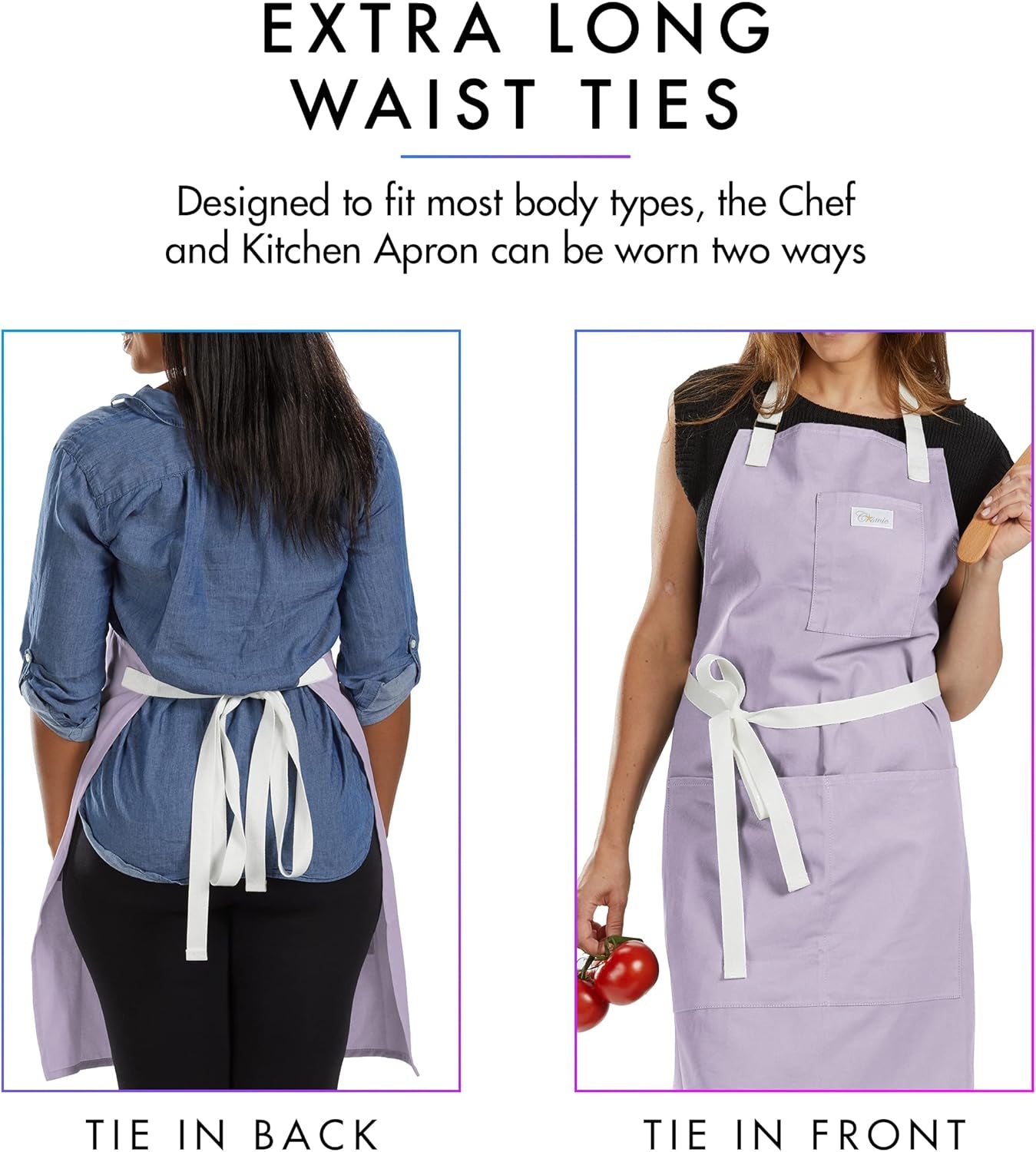 Professional Chef Apron, Kitchen Apron with Pockets, Cooking Apron, Grilling Apron, Baking Apron