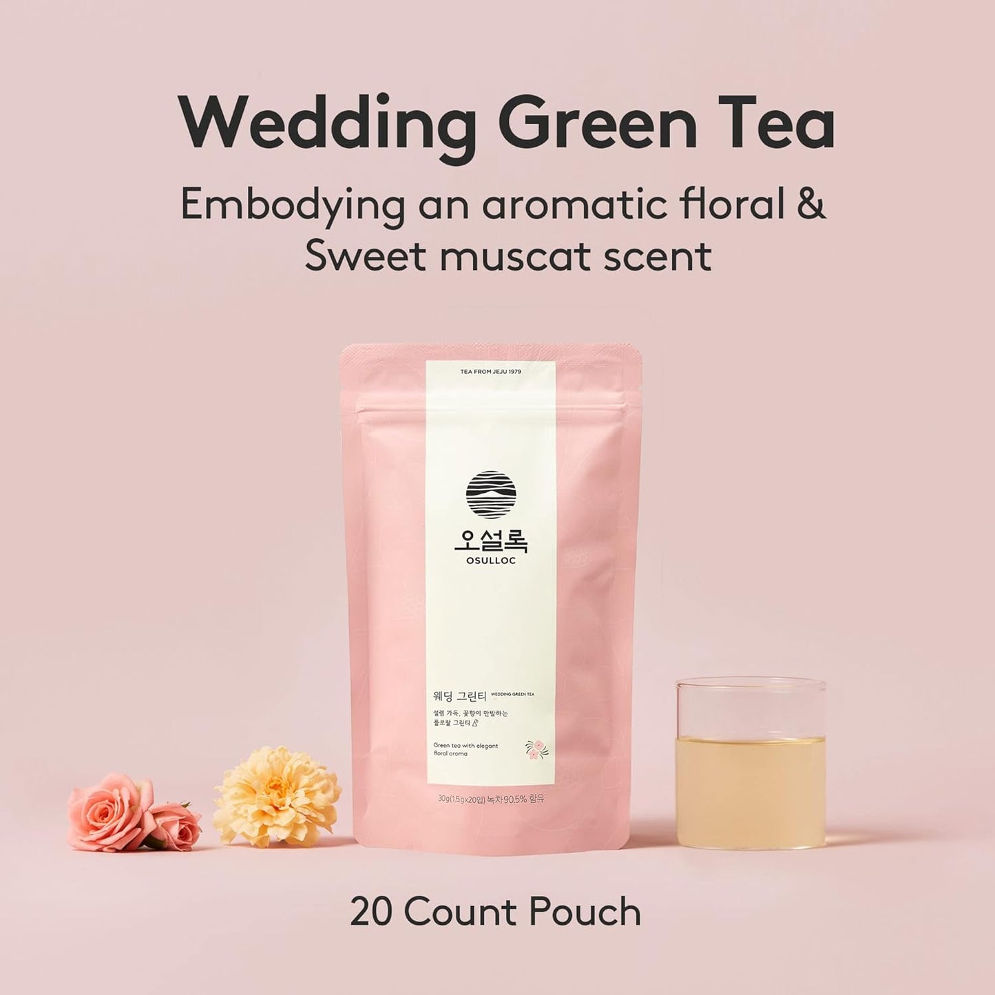 Wedding Green Tea, Floral & Sweet Muscat Scent, Osulloc Tea Bags