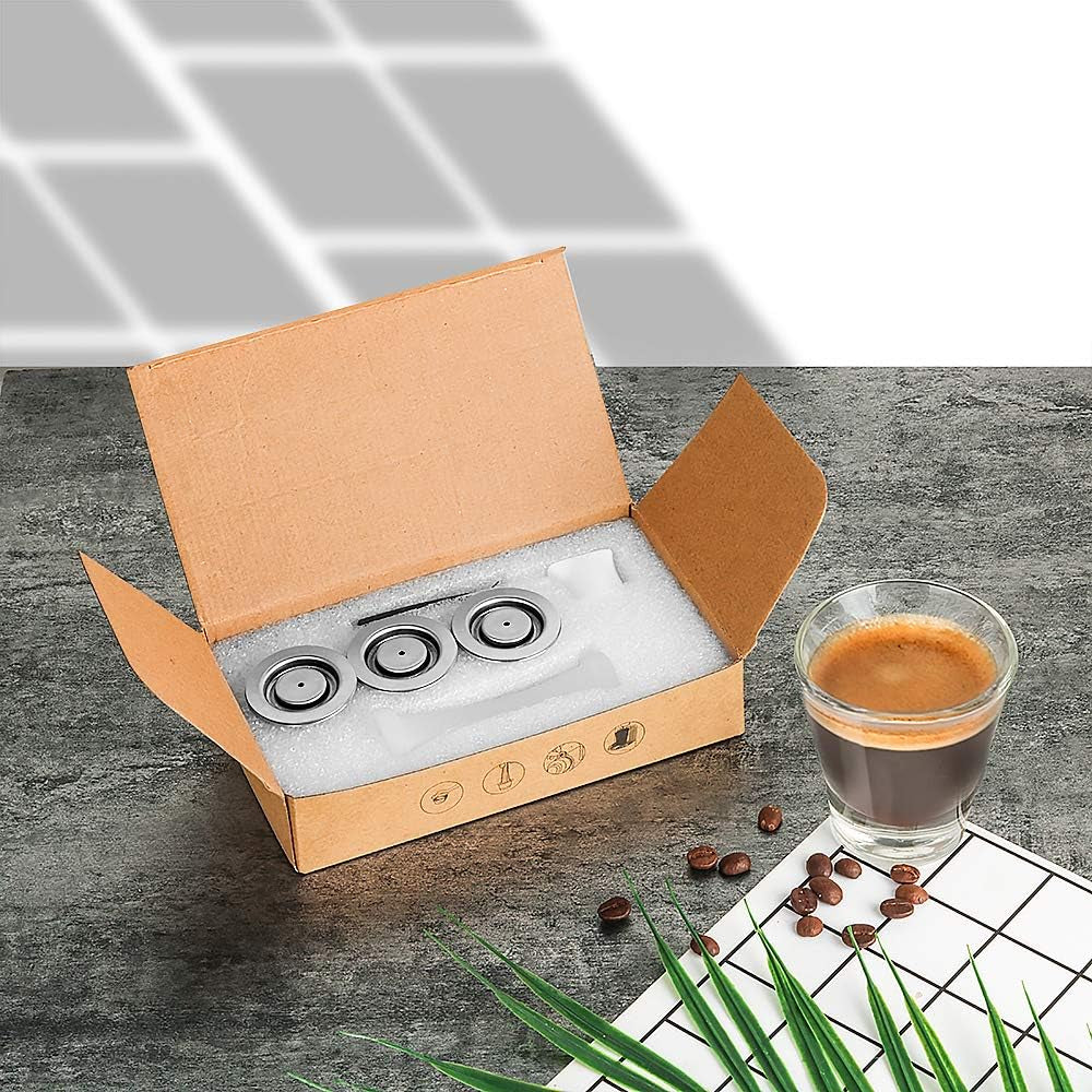 Stainless Steel Refillable Coffee Capsules, Nespresso Original Line Reusable Pods, Eco-Friendly Coffee Pods, 4Y Crema Coffee Capsules, Durable Coffee Pods