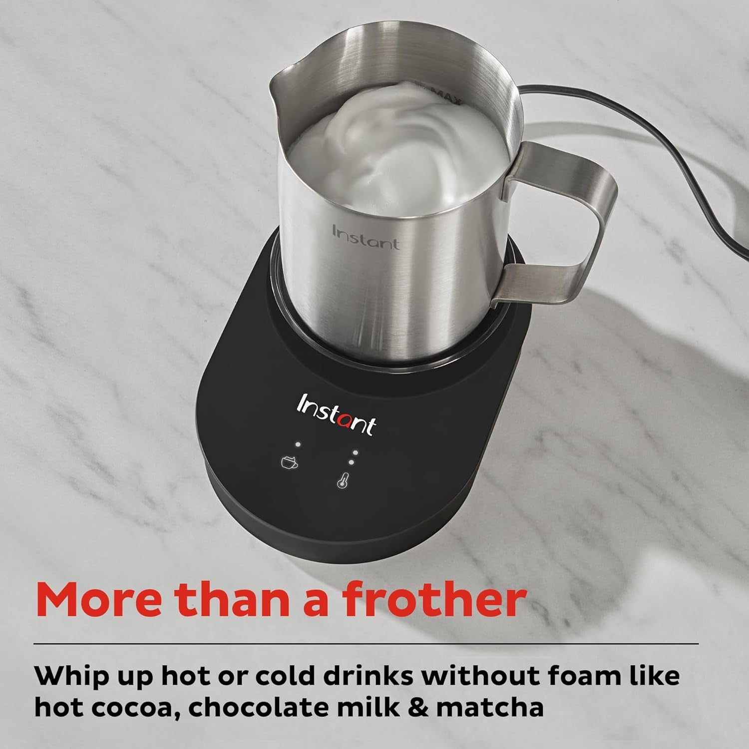 Magic Froth Electric Milk Steamer and Frother, 9-in-1, 17oz Stainless Steel Pitcher, Hot and Cold Foam Maker, Milk Warmer for Lattes, Cappuccinos, Macchiato